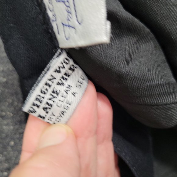 Vintage Frederick Alexander Black Virgin Wool Preppy Skirt A-Line Pockets Lined - Picture 10 of 13